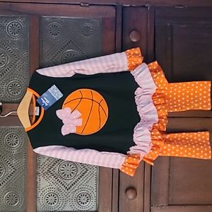 GIRLS NWT BASKETBALL OUTFIT 2T 4T 5/6 PANTS OUTFIT